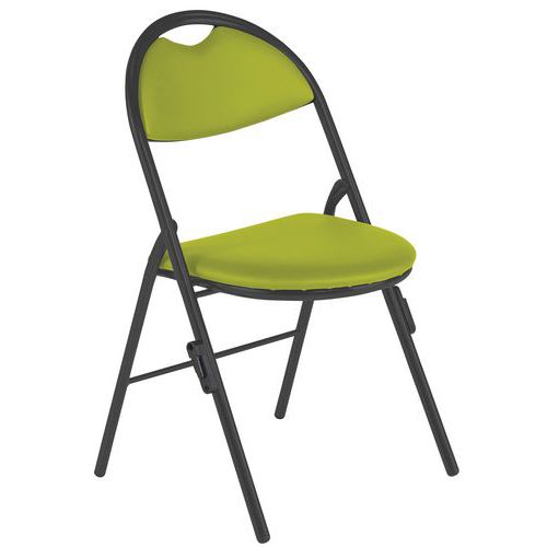 GMCE - Lot de 4 chaises pliantes Clap - Vert Clair M1 - Avec accroche - Idéal pour événements
