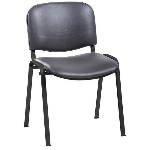 GMCE - Lot de 5 Chaises Cluny Anthracite - Empilable M2 - Piètement Noir PVC - Confort et Durabilité