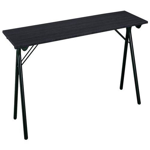 Table Pliante Stage 120 X 40 Cm Frêne Noir Pied Noir