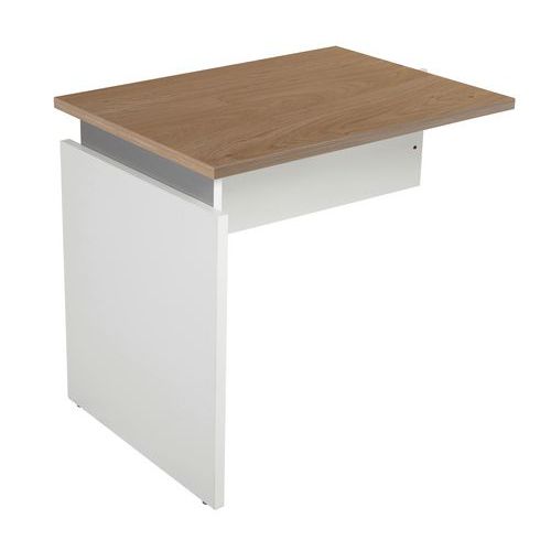 Simmob - Retour de bureau Linéo 80x60cm Blanc - Panneau particules - Éco-responsable