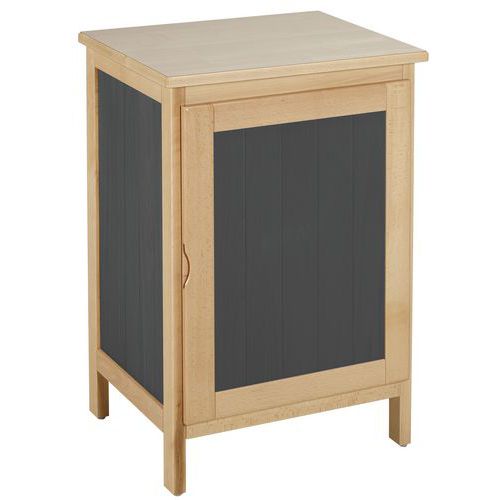 Sunset Creation - Buffet Parady 1 porte - Structure Hêtre Naturel, Porte Anthracite - Tablette réglable - 5 ans garantie