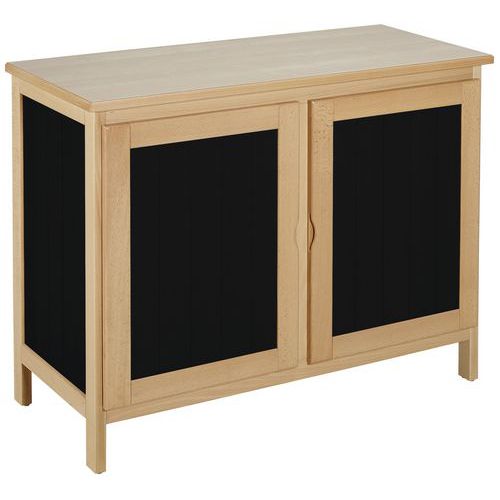 Buffet Parady 2 Pte - Structure Coloris Naturel / Pte Wengé