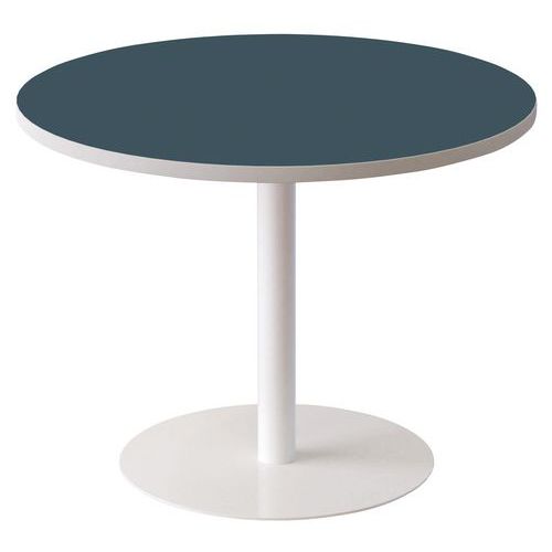 Guéridon Easy Office Bas Pied Métal Plateau Anthracite