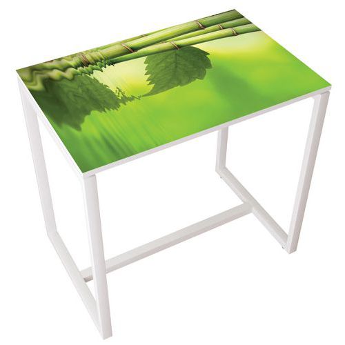 Table Réunion Haute 4 Pers. Plateau Zen- Manutan Expert