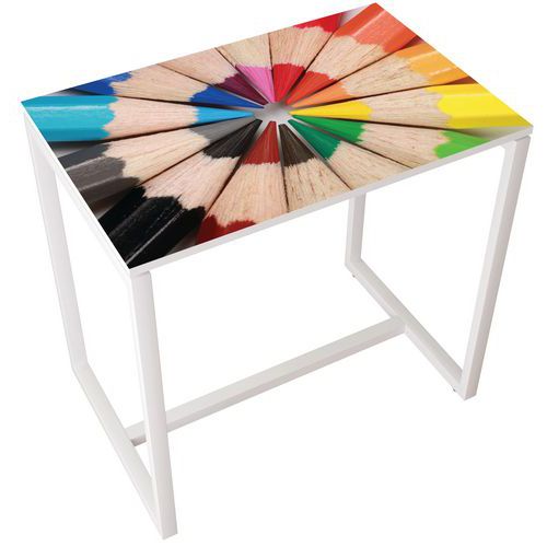 Table Réunion Haute Easy Office 4 Pers Plt Crayon De Couleur