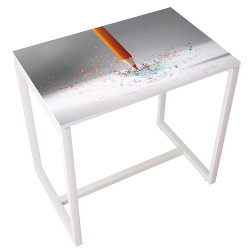 Table Réunion Haute Easy Office 4 Pers. Plt Crayon De Papier