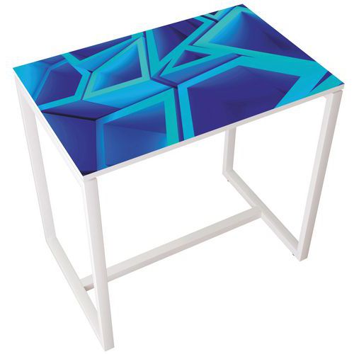 Table Réunion Haute Easy Office 4 Pers. Plt Décor Triangle