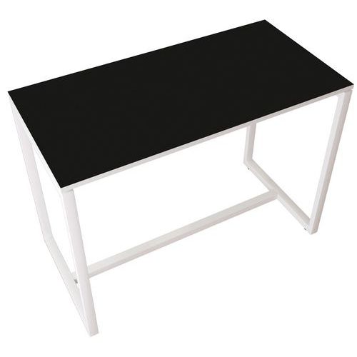 Table Réunion Haute Easy Office 6 Personnes Plateau Noir
