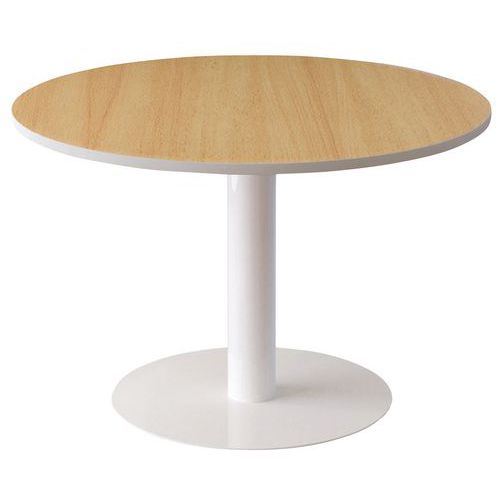 Table Ronde Ã˜ 115 Cm Easy Office Plateau Hêtre