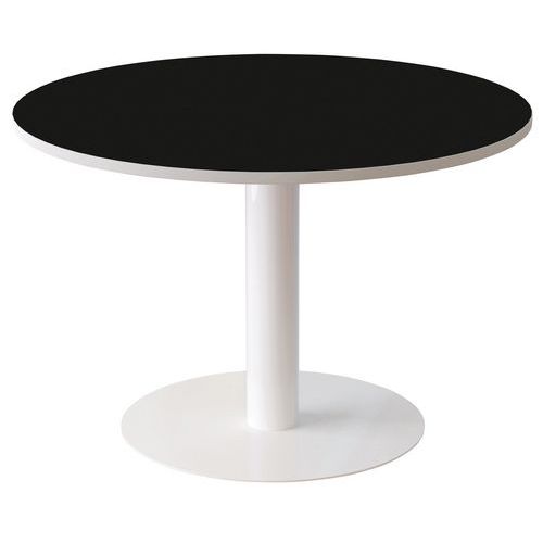 Table Ronde Ã˜ 115 Cm Easy Office Plateau Noir