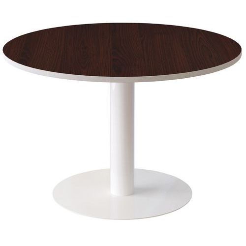 Table Ronde Ã˜ 115 Cm Easy Office Plateau Wengé