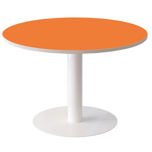 Table Ronde Ã˜ 115 Cm Easy Office Plateau Orange