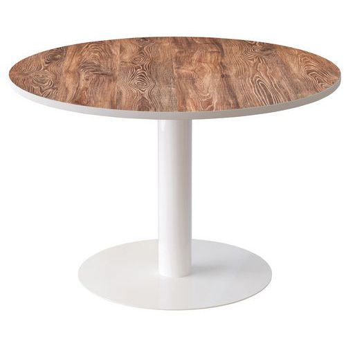 Table Ronde Ã˜ 115 Cm Easy Office Plateau Décor Bois