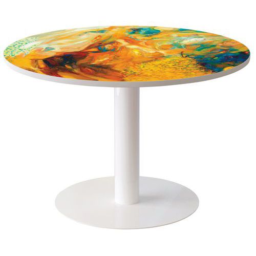 Table Ronde Ã˜ 115 Cm Easy Office Plateau Décor Camaïeu