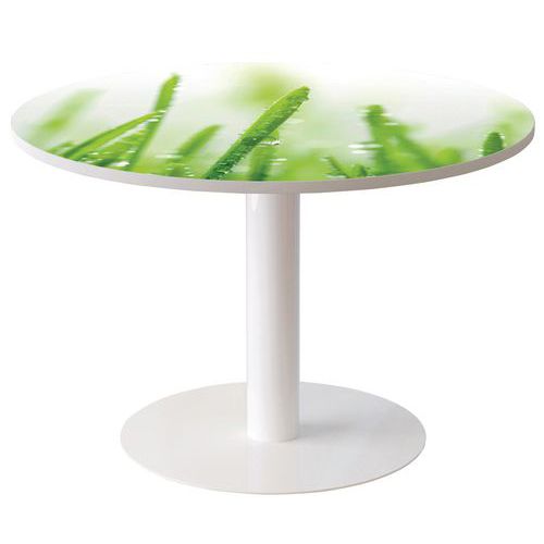 Table Ronde Ã˜ 115 Cm Easy Office Plateau Décor Nature