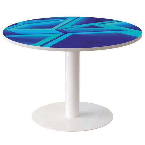 Table Ronde Ã˜ 115 Cm Easy Office Plateau Décor Triangle