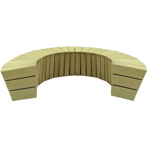 Ensemble 2 Banquettes Cintrées Hélios + 2 Joues - Pin