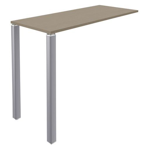 Table Lounge 2 Pieds L120 X P60 X H105 Chêne Gris / Alu