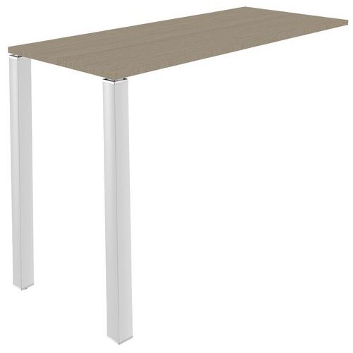 Table Lounge 2 Pieds L120 X P60 X H105 Chêne Gris / Blanc