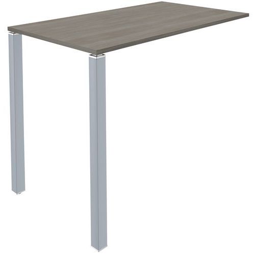 Table Lounge 2 Pieds L120 X P80 X H105 Chêne Gris / Alu