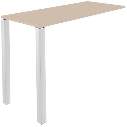 Table Lounge 2 Pieds L140 X P60 X H105 Chêne Clair / Blanc