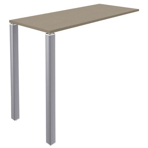 Table Lounge 2 Pieds L140 X P60 X H105 Chêne Gris / Alu