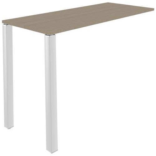 Table Lounge 2 Pieds L140 X P60 X H105 Chêne Gris / Blanc