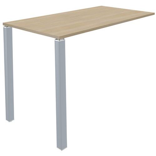 Table Lounge 2 Pieds L140 X P80 X H105 Chêne Clair / Alu