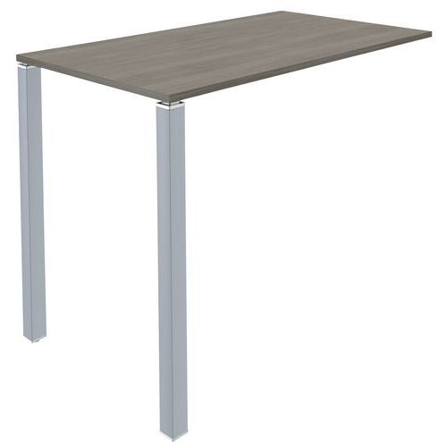 Table Lounge 2 Pieds L140 X P80 X H105 Chêne Gris / Alu