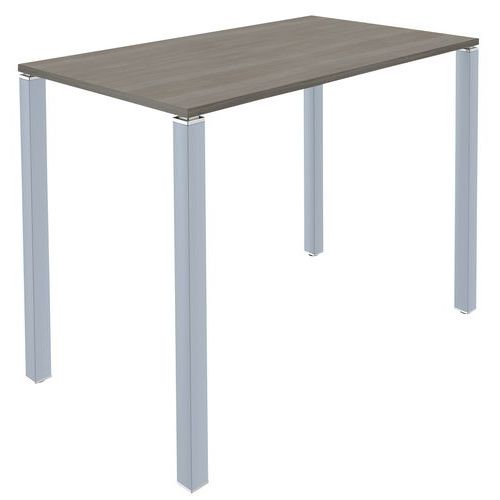 Table Lounge 4 Pieds L120 X P80 X H105 Chêne Gris / Alu