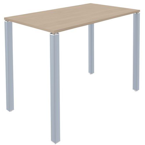 Table Lounge 4 Pieds L140 X P60 X H105 Chêne Clair / Alu