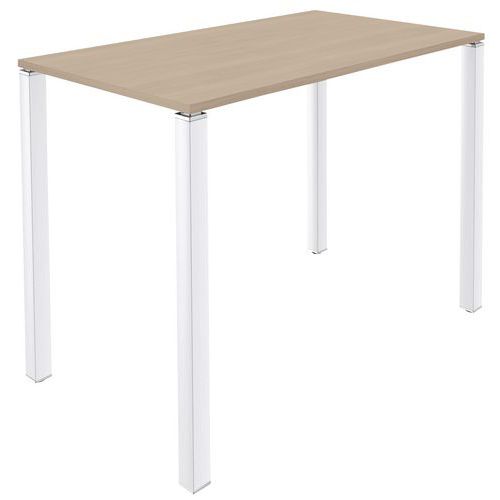 Table Lounge 4 Pieds L140 X P60 X H105 Chêne Clair / Blanc