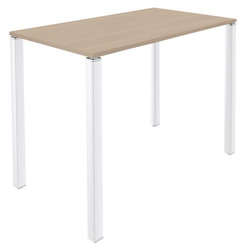 Table Lounge 4 Pieds L140 X P80 X H105 Chêne Clair / Alu