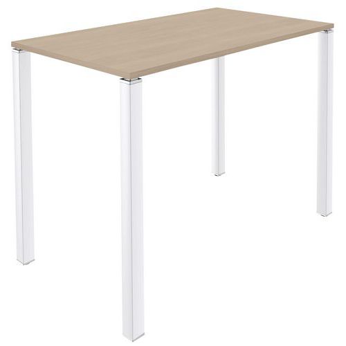 Table Lounge 4 Pieds L140 X P80 X H105 Chêne Clair / Blanc