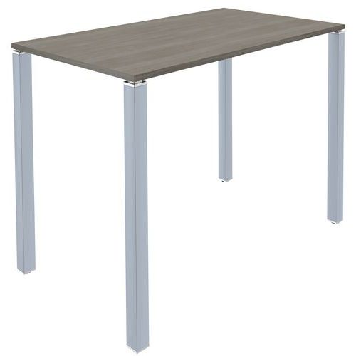 Table Lounge 4 Pieds L140 X P80 X H105 Chêne Gris / Alu