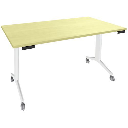 Table Abattante Avel 160x80 Hêtre/pieds Blancs