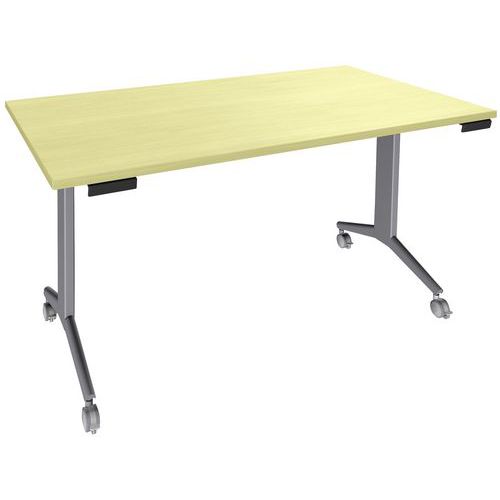 Table Abattante Avel 140x80 Hêtre/pieds Alu