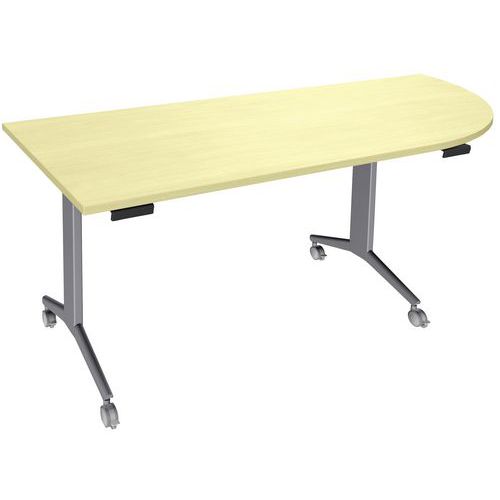 Table Abattante Avel 200x80 Angle à Droite Hêtre/pieds Alu