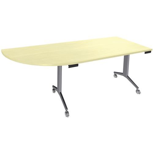 Table Abattante Avel 200x80 Angle à Gauche Hêtre/pieds Alu