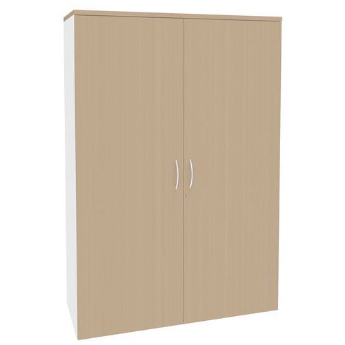 Armoire Quatuor 2 Portes Battantes 120x180 Chêne/blanc