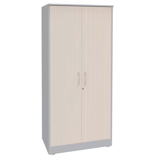 Armoire 2 Portes Battantes 80x180 Blanc/alu