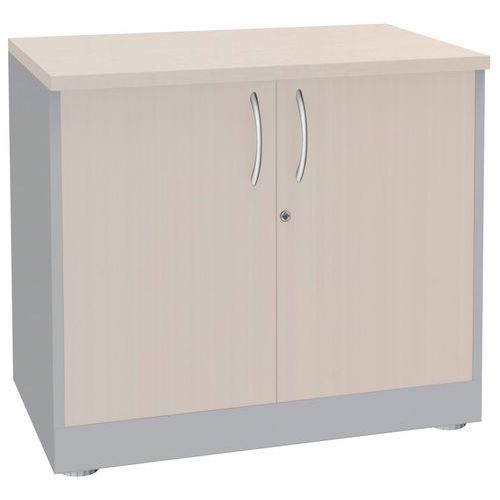 Armoire 2 Portes Battantes 80x75 Blanc/alu