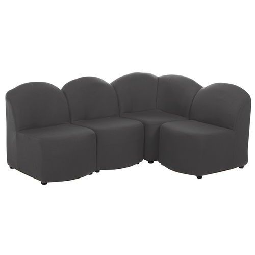 Bowling 6 Chauffeuses Drtes+1 Chauf Angle Tissu Anthracite