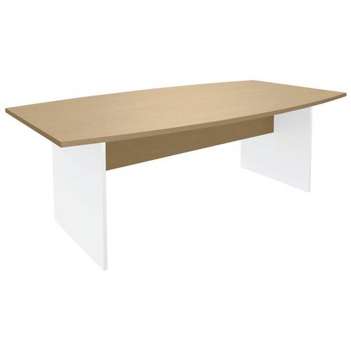 Table Quatuor Tonneau 200x100cm Chêne/blanc