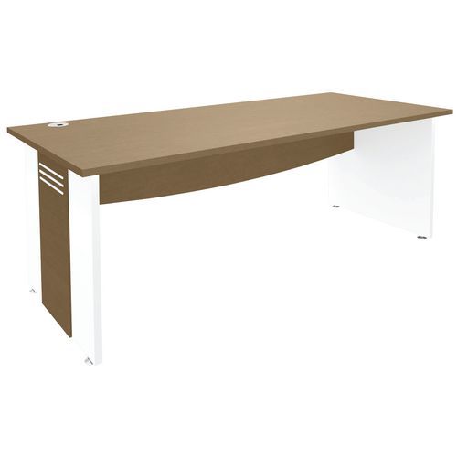 Bureau Quatuor 160x80 Pied Panneau Chêne/blanc