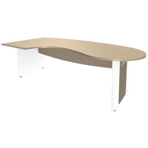 Bureau Convivial Quatuor Pied Panneau Ret.à G Chêne/blanc