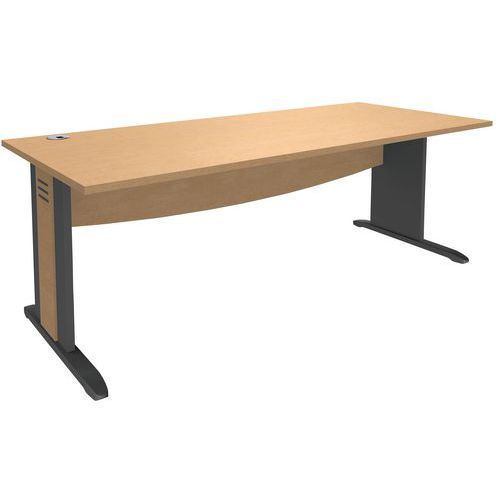 Bureau Classique Pioeds "l" 160x80 Hêtre/anthracite