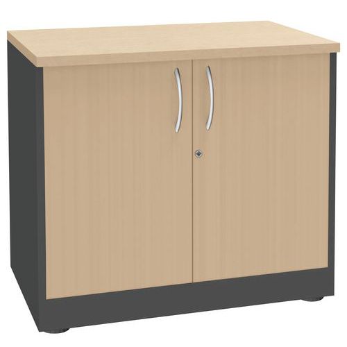 Armoire 2 Portes Battantes 80x75 Hêtre/anthracite