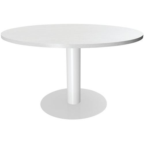 Table Ronde Azari Ø100 P/central Blanc/blanc
