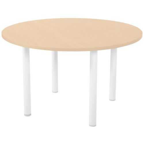 Table Ronde Azari Ã˜100 4 Pieds Chêne/blanc